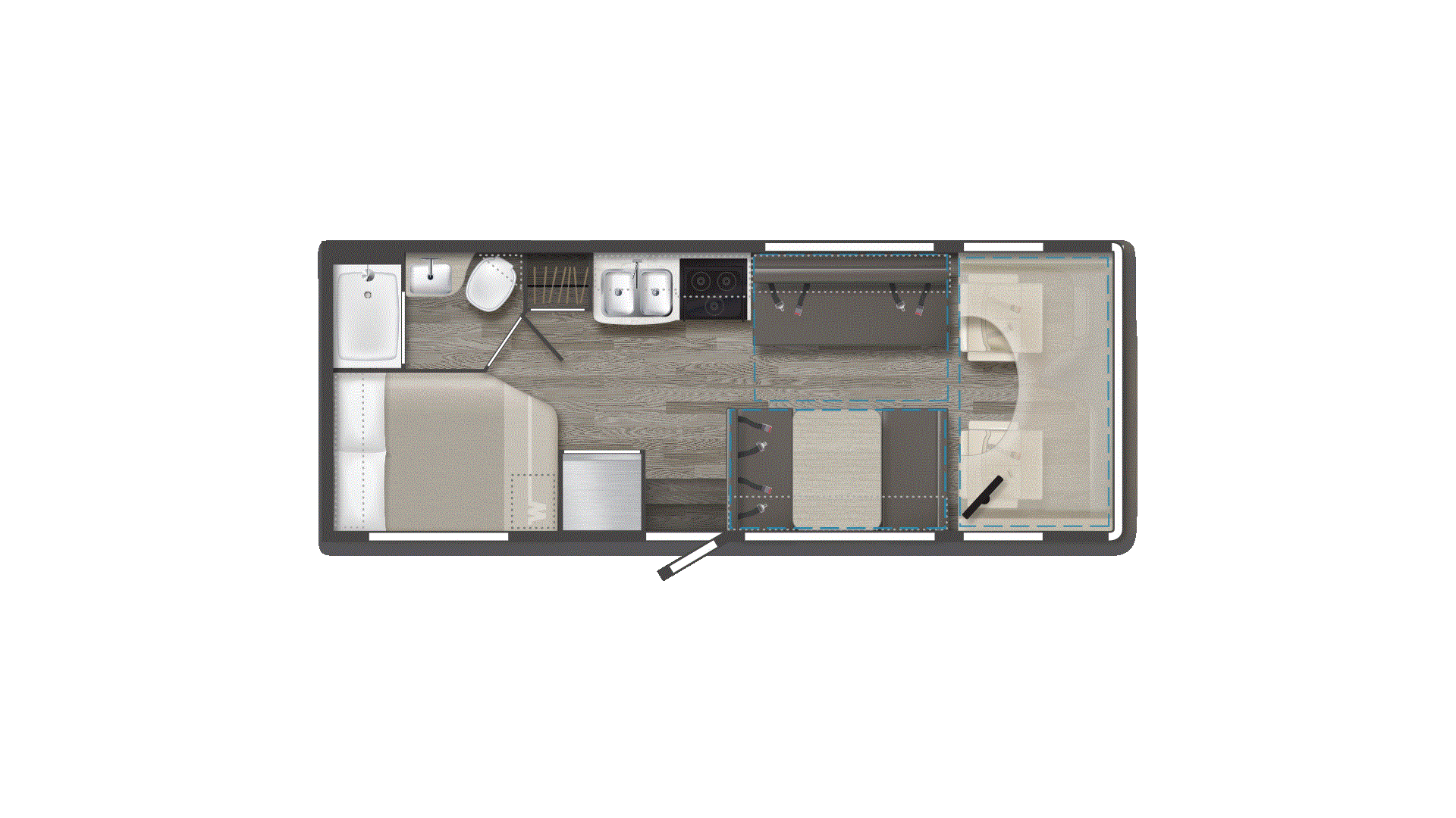 2025 Winnebago Minnie Winnie 25B Floorplan Image